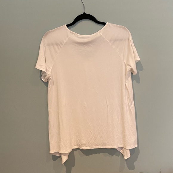 H by Halston White Drapey T-Shirt, S - Picture 5 of 5